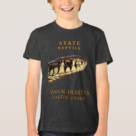 T-shirt En Tri-matière Massachusetts Territoire Reptile Le Serpent Garter (Recto)