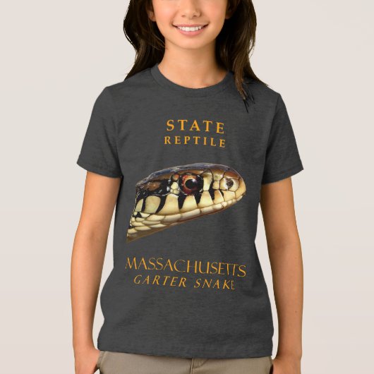 T-shirt En Tri-matière Massachusetts Territoire Reptile Le Serpent Garter (Recto)