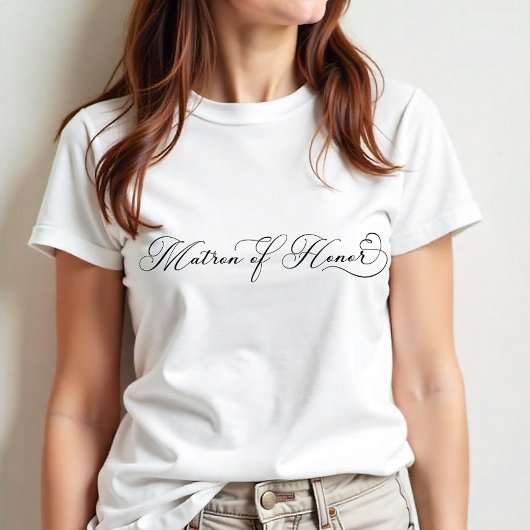 T-shirt En Tri-matière Matron of Honor Shirt - Elegant Wedding Party Tee
