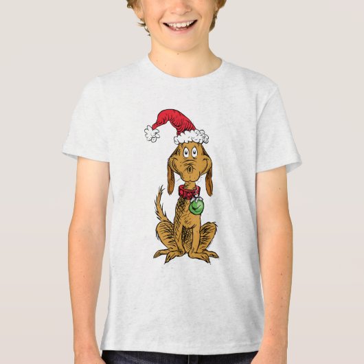 T-shirt En Tri-matière Max the Dog in Santa Hat (Recto)