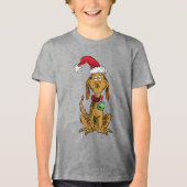 T-shirt En Tri-matière Max the Dog in Santa Hat (Recto)