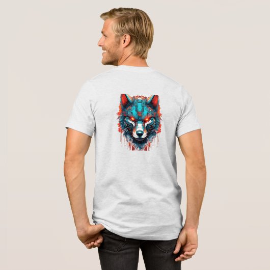 T-shirt En Tri-matière Mecha Wolf Head – Futuristic Cyberpunk Wolf Design (Évier)