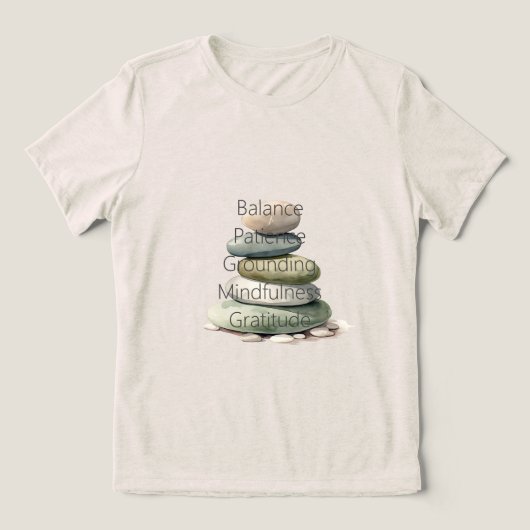 T-shirt En Tri-matière Meditation Rocks Balance Mindfulness Yoga (Design Recto)