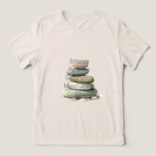 T-shirt En Tri-matière Méditation Rocks Équilibre Pleine Conscience Yoga
