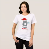 T-shirt En Tri-matière MEHy Noël drôle Père Noël Chat Noël (Recto plein)