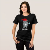 T-shirt En Tri-matière MEHy Noël mignonne Père Noël Chat Noël (Recto plein)
