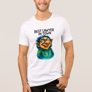 T-shirt En Tri-matière Meilleur avocat dans Town Funny Troll Attorney