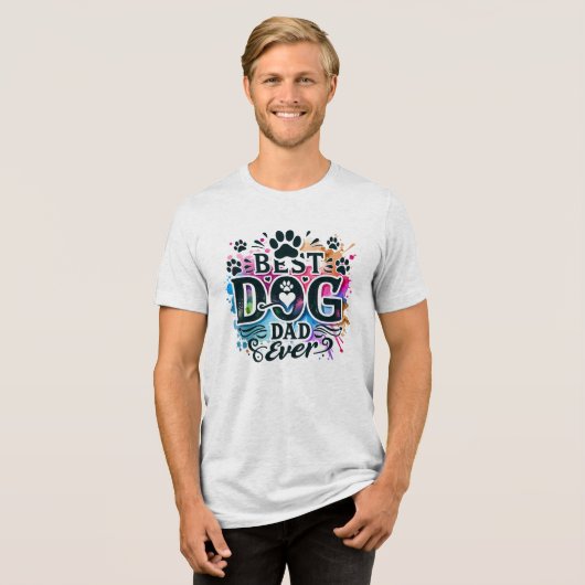 T-shirt En Tri-matière Meilleur Chien Papa Jamais Thème (Recto plein)