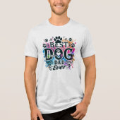 T-shirt En Tri-matière Meilleur Chien Papa Jamais Thème (Recto)