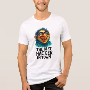 T-shirt En Tri-matière Meilleur Hacker en ville - Drôle Nerdy Troll Cadea