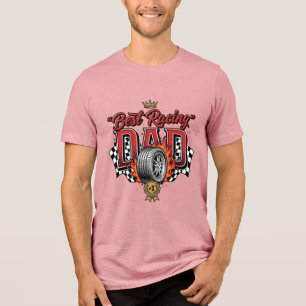 T-shirt En Tri-matière Meilleur Papa de Course Pneu Vintage Fête des Père