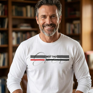 T-shirt En Tri-matière Meilleur Papa de tous les temps Minimaliste Modern