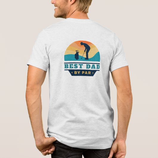 T-shirt En Tri-matière Meilleur papa Golf Lover Personnalisé (Verso)