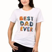 Meilleur papa jamais la typographie florale