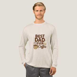 T-shirt En Tri-matière Meilleur papa jamais, Powered by Coffee-Funny Fête