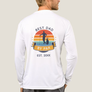 T-shirt En Tri-matière Meilleur Papa Par Par Fête des pères Golfing Round