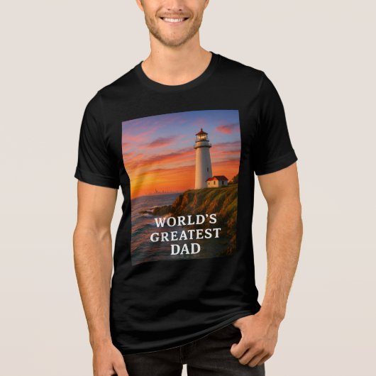 T-shirt En Tri-matière Meilleur Père du monde - Édition phare (Recto)