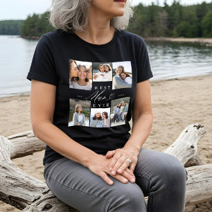 T-shirt En Tri-matière Meilleure maman Jamais Élégant Script Heart Photo 