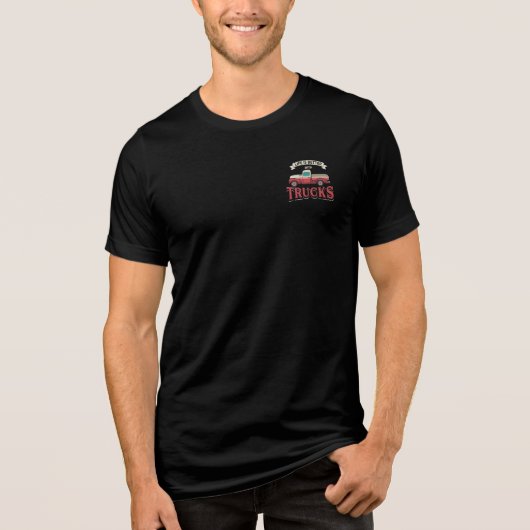 T-shirt En Tri-matière Meilleure Vie Avec Camions Drôle Trucker (Recto)