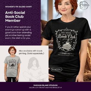 T-shirt En Tri-matière Membre du Club de Lecture Anti-Social Femme (Impre