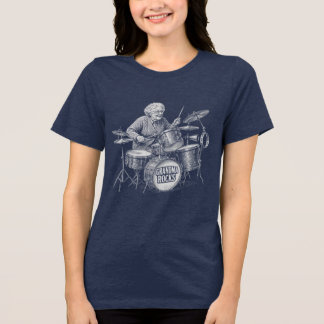 T-shirt En Tri-matière Mémé déchire | Mémé batteuse drôle Rock vintage