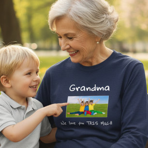 T-shirt En Tri-matière Mémé on t'aime autant Photo Cadeau de Noël