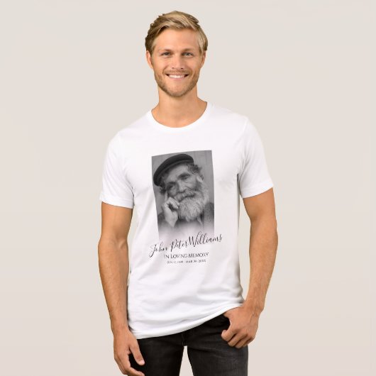 T-shirt En Tri-matière Mémorial photo personnalisé moderne (Recto plein)