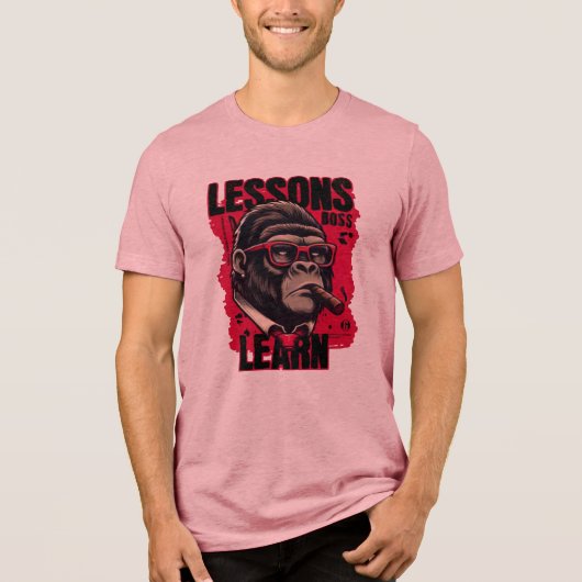 T-shirt En Tri-matière Men's Gorilla Boss Lessons Learn Basic T-Shirt (Recto)
