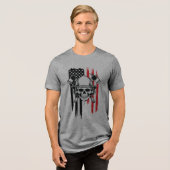 T-shirt En Tri-matière Mens Skull Firefighter (Recto plein)