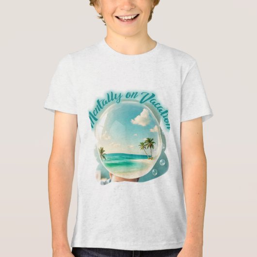 T-shirt En Tri-matière mentally on vacation design (Recto)