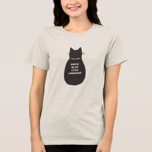 T-shirt En Tri-matière Meow Est Ma Langue D'Amour