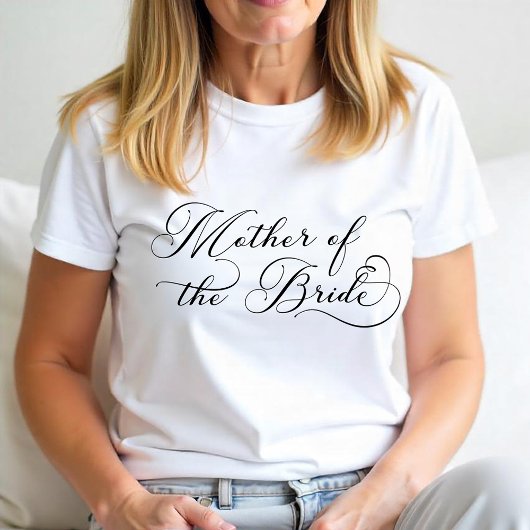 T-shirt En Tri-matière Mère de la mariée – Élégante Écriture Calligraphié