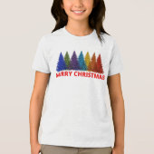 T-SHIRT  EN TRI-MATIÈRE MERRY CHRISTMAS (Recto)