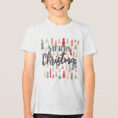 T-shirt En Tri-matière Merry Christmas Trees, Christmas Graphic tee (Recto)