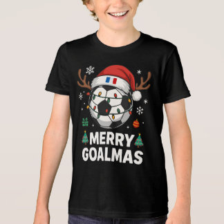 T-shirt En Tri-matière Merry Goalmas France - Funny Soccer Christmas