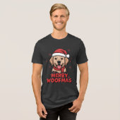 T-shirt En Tri-matière Merry Woofmas - Christmas with a Cute Santa Dog (Recto plein)