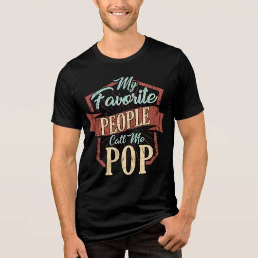 T-shirt En Tri-matière Mes gens favoris m'appellent Pop Fun Papa (Recto)
