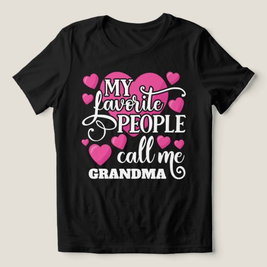 T-shirt En Tri-matière Mes Gens Préférés M'Appelent Grand-Mère (Design Recto)