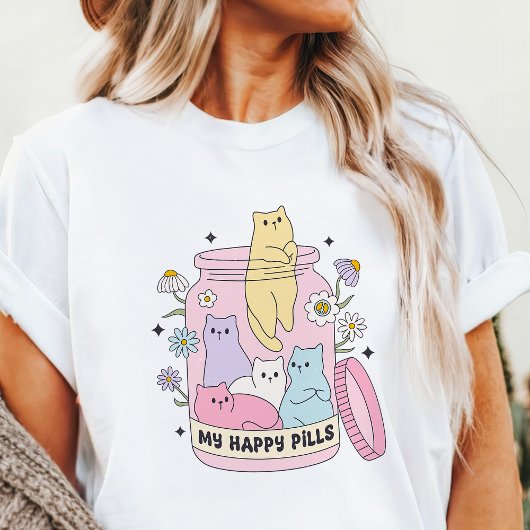 T-shirt En Tri-matière Mes jolies pilules mignonnes chats