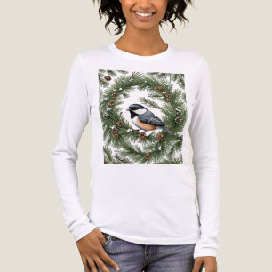 T-shirt En Tri-matière Mésange à tête noire avec pin