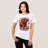 T-shirt En Tri-matière Mess Hot, Funny Highland Cow (Recto plein)