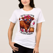 T-shirt En Tri-matière Mess Hot, Funny Highland Cow (Recto)