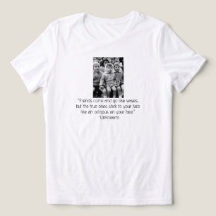 T-shirt En Tri-matière Message d'ami drôle Photo vintage