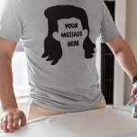 T-shirt En Tri-matière Message personnalisé Funny Mullet Graphique<br><div class="desc">Créez le cadeau personnalisé parfait. Ajoutez un message amusant pour en faire un cadeau amusant. Comprend une illustration de style dessin animé de coiffure rousse et votre propre dicton ou nom.</div>
