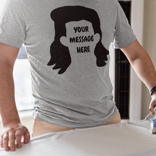T-shirt En Tri-matière Message personnalisé Funny Mullet Graphique