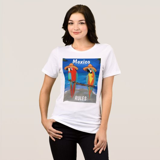 T-SHIRT EN TRI-MATIÈRE MEXIQUE (Recto plein)