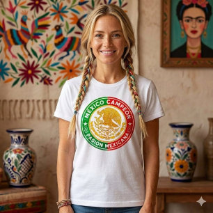 T-shirt En Tri-matière Mexique Champion Couleurs du Drapeau Graphique Cre