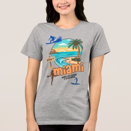 T-shirt En Tri-matière Miami Beach | Every Journey Is an Adventure Tee (Recto)