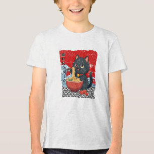 T-shirt En Tri-matière Miaou-tifique Ramen folie du chat noir !