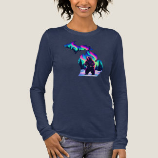 T-shirt En Tri-matière Michigan Northern Lights Bear